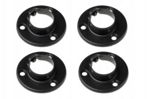 Rozeta uchwyt mocowanie drążka fi 25mm czarna 4szt