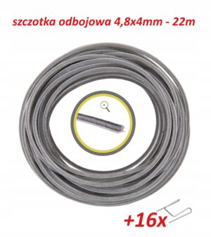 szczotka odbojowa uszczelka szczotkowa kurzowa 4,8x4 szara 24m klej 20 klip