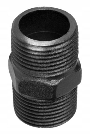 Nypel łącznik Loft Industrial 3/4" czarny mat