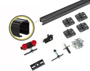 System do drzwi składanych 2x40kg 90cm HEAVY FOLD CZARNY