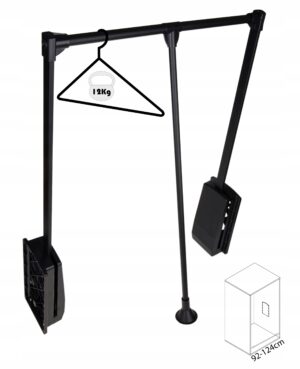 Pantograf wieszak drążek opuszczany do szaf 92-124