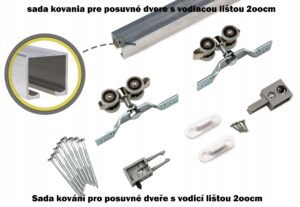 System EMU z prowadnicą 200cm do drzwi przesuwnych do 100kg szer. do 100cm