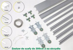 System przesuwny do szaf 300cm 2 skrzydła Sevroll