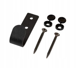 Wieszak ścienny loft CZARNY pojedynczy przedpokojowy na ubrania i klucze