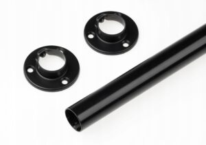 Drążek rura tralka fi25 100cm + 2 rozety CZARNY