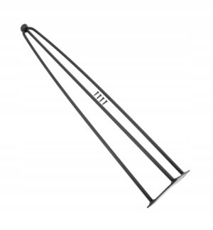 Noga meblowa stołu Hairpin 3 pręty CZARNA wysokość 710mm + stopka