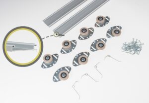 zestaw kółek i prowadnic szaf przesuwnych 300cm