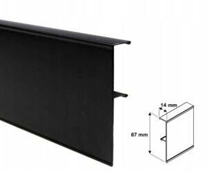 CZARNA MASKOWNICA syst przesuwny do drzwi IRON 2m