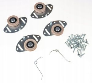 komplet wózków kółka rolki szafy szafki przesuwne