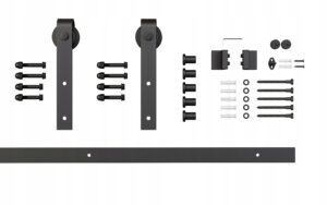 SYSTEM PRZESUWNY NAŚCIENNY DO DRZWI LOFT R 200CM PROWADNICA W CAŁOŚCI