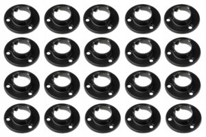 Rozeta uchwyt mocowanie drążka 25mm czarna 20szt