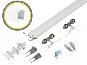 System do drzwi przesuwnych z mocowany do sufitu Iron 60kg 300cm RAL 7016