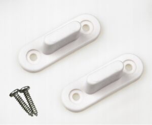 prowadnik dolny drzwi przesuwnych płetwa biała