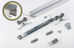 System przesuwny ścienny Iron 60kg 1,2m +domyk