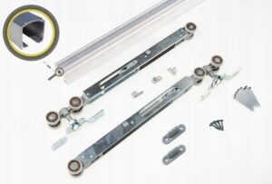 system przesuwny do drzwi 60kg 1,6m +2 domykacze