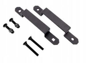 UCHWYT POCHWYT PROSTOKĄTNY DRZWI PRZESUWNYCH LOFT DWUSTRONNY CZARNY 2SZT