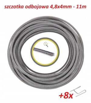 szczotka odbojowa uszczelka szczotkowa kurzowa 4,8x4 szara 11m klej +klipsy