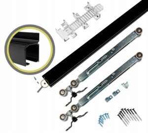 system przesuwny IRON CZARNY 60kg 1,5m 2Xdomykacze