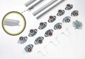 kółka i prowadnice do szafy przesuw 2,5m/3 PREMIUM