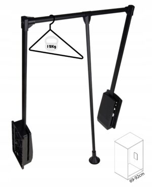 Pantograf wieszak drążek opuszczany do szafy 69-92