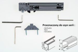 Domykacz drzwi przesuwnych Herkules Herakles 80kg