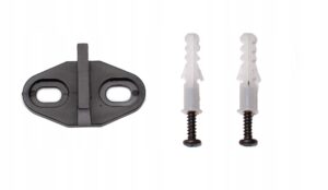 Prowadnik dolny czarny drzwi przesuwnych z kołkami prowadzenie LOFT