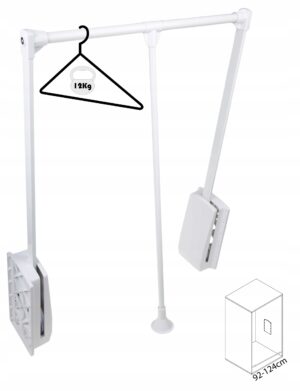 Pantograf wieszak drążek opuszczany do szaf 92-124